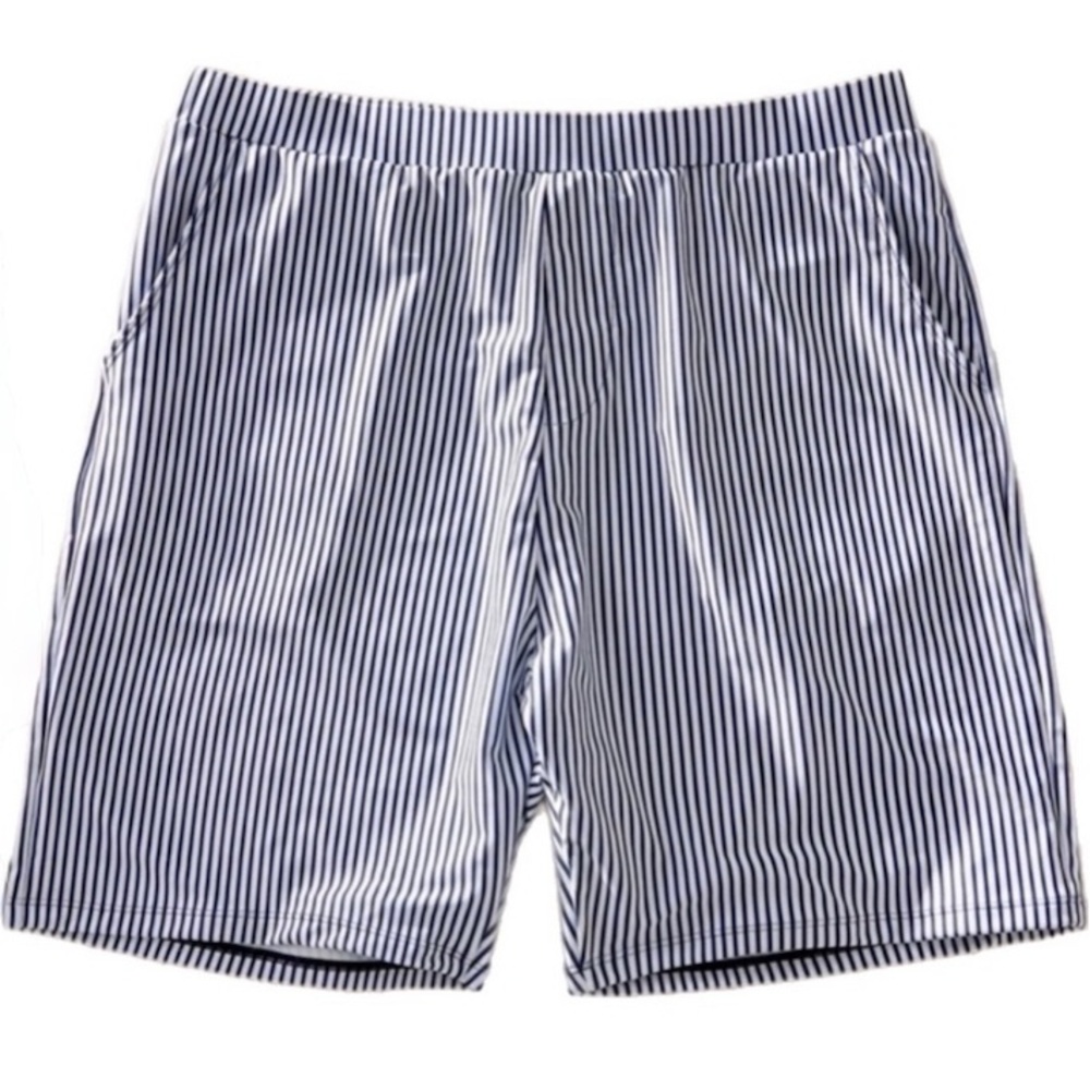 PatPat Navy Stripe Swimsuit Trunks Men's Large